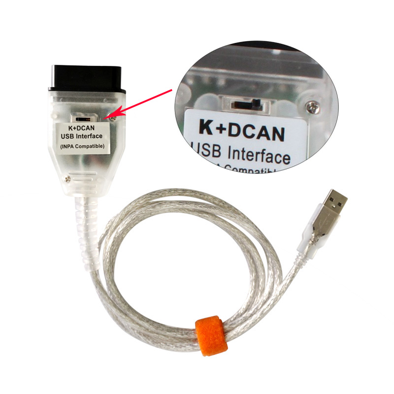 INPA K+CAN For BMW With FT232RL Chip INPA K+CAN K+DCAN Car Diagnostic Tool  Cable OBD USB Interface for BMW R56 E87 E70 E90 E92 E93 
