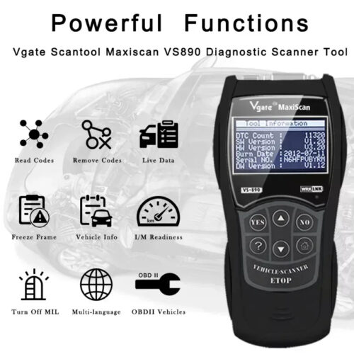 Vgate VS890s Car Fault Code Reader Car Diagnostic Tool