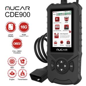 MUCAR CDE900 OBD2 Car Diagnostic Tool Engine TCM ABS SRS System Auto Car Code Reader for