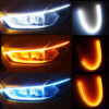 Car Headlight LED Daytime Running Lights Turn Signal Guide Strip DRL