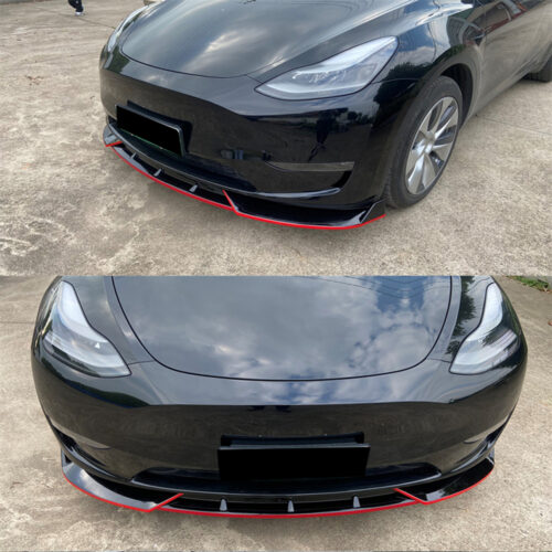 Tesla Model 3 And Y Carbon Fiber Spoiler Front Lip And Rear Diffuser 5
