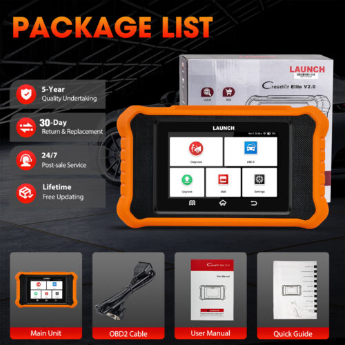 LAUNCH X431 Creade Elite All System diagnostic tool ECU coding 31 reset Lifetime Free Update