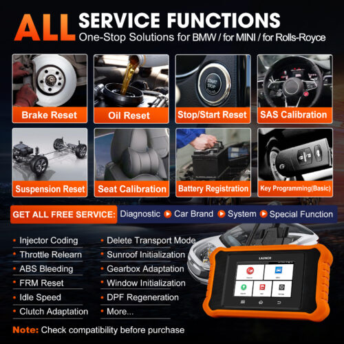 LAUNCH X431 Creade Elite All System diagnostic tool ECU coding 31 reset Lifetime Free Update