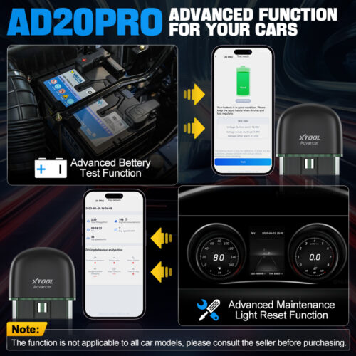 XTOOL Advancer AD20Pro OBD2 Bluetooth Scanner Full System Car Diagnostic Tool