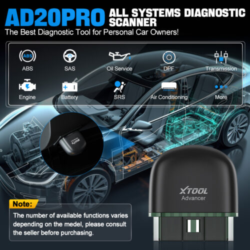 XTOOL Advancer AD20Pro OBD2 Bluetooth Scanner Full System Car Diagnostic Tool